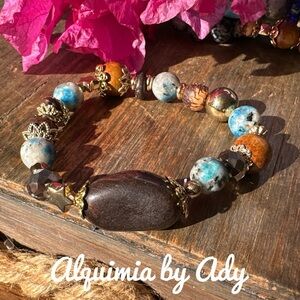 K2 Jasper handmade beaded bracelet/chunky